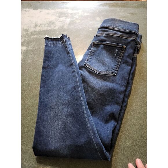 Spanx distressed raw hem skinny legging jeans sz small - Picture 3 of 6